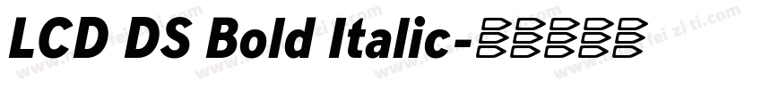 LCD DS Bold Italic字体转换